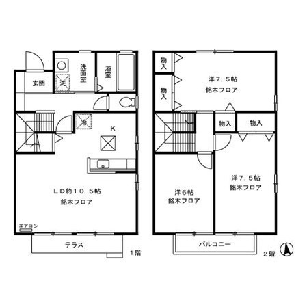 アーバンコート稲田Bの物件間取画像